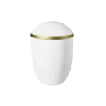Bestattungen Pfaffinger Mendig Andernach Kell Urne AQUA PURE Urne weiss gold