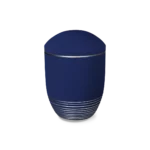 Bestattungen Pfaffinger Mendig Andernach Kell Urne AQUA WAVE Urne saphir silber