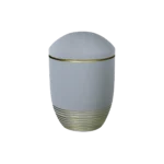 Bestattungen Pfaffinger Mendig Andernach Kell Urne AQUA WAVE Urne taubenblau gold